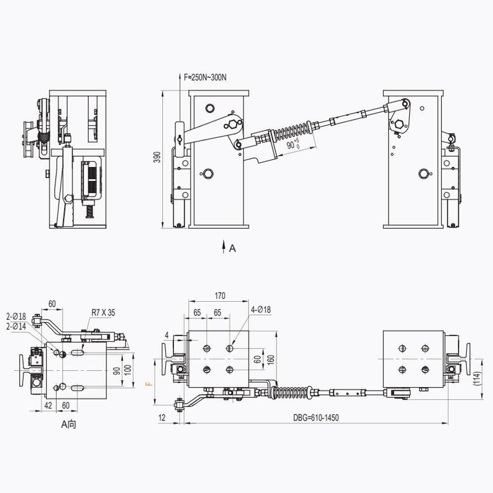 LSD03  Elevator Safety Gear Linkage Mechanism