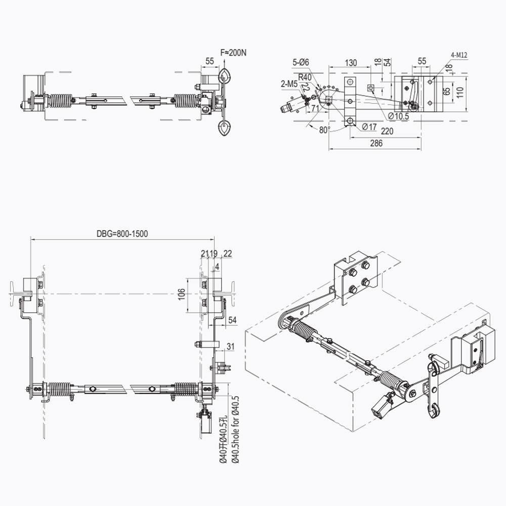 LSD05 Elevator Safety Gear Actuation Mechanism