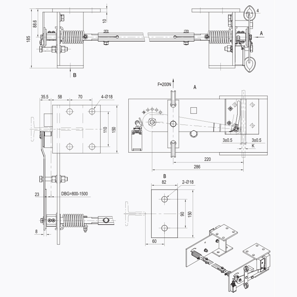 LSD06 Lift Safety Gear Linkage Device