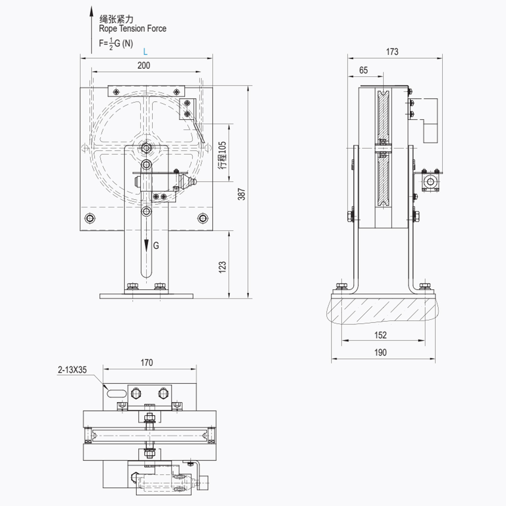 LTD03 Elevator Tension Device Elevator Safety Components